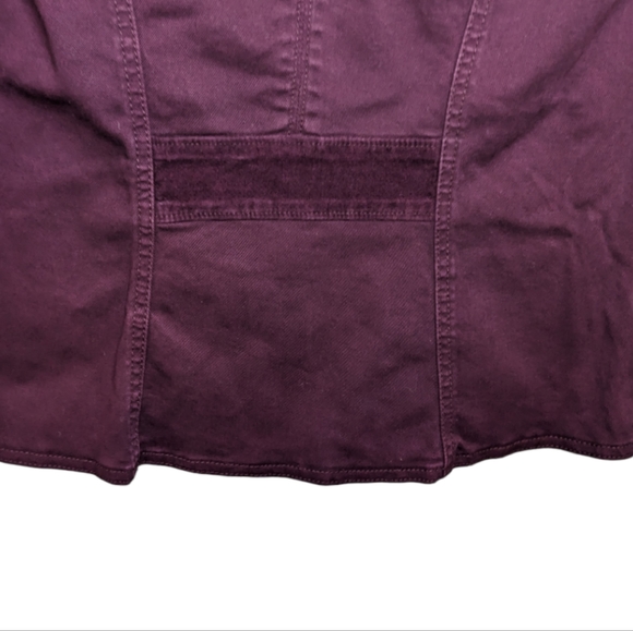 White House Black Market Mulberry Brandy Wine Military Style Jacket XS 💜✨ - Picture 9 of 11